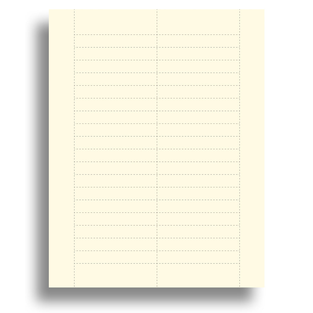 1/3 Cut File Folder Tab Inserts - Cream | Matte - (65lb Cover) (Copy)