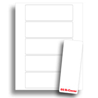 Printable Blank Bookmarks - White | Matte - (65lb Cover) - 2" x 6" - 5 Per Page