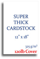 Blank Cardstock | White | 12" X 18" (120lb Cover)