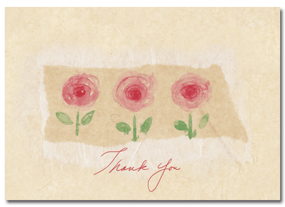 100 lb La Jardin Thank You Note Cards & Envelopes, measure(4.87" x 3.375" ), compatible with copier, inkjet and laser, matte both sides