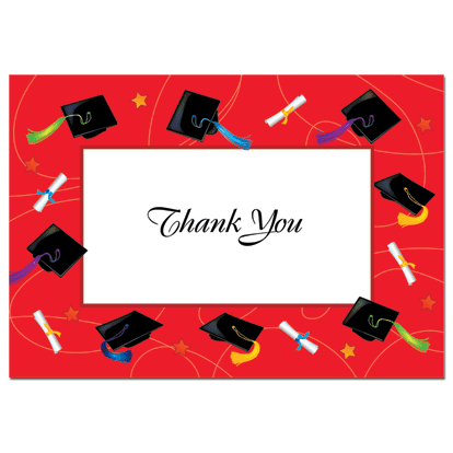 Thank You Cards, Red Grad