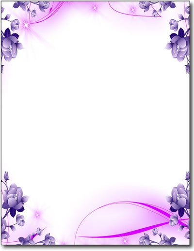 Purple Passion Stationery Paper - 100 Sheets
