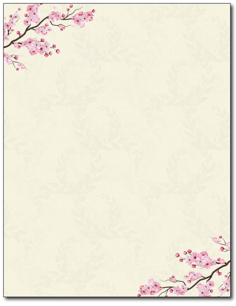 Cherry Blossoms Stationery Paper