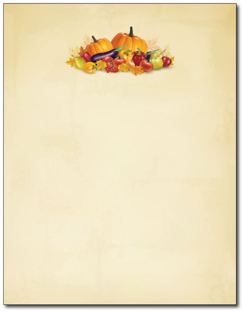 Autumn Vegetables Stationery