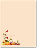 Fall corner Stationery Paper, measure 8 1/2" x 11", compatible with inkjet and laser