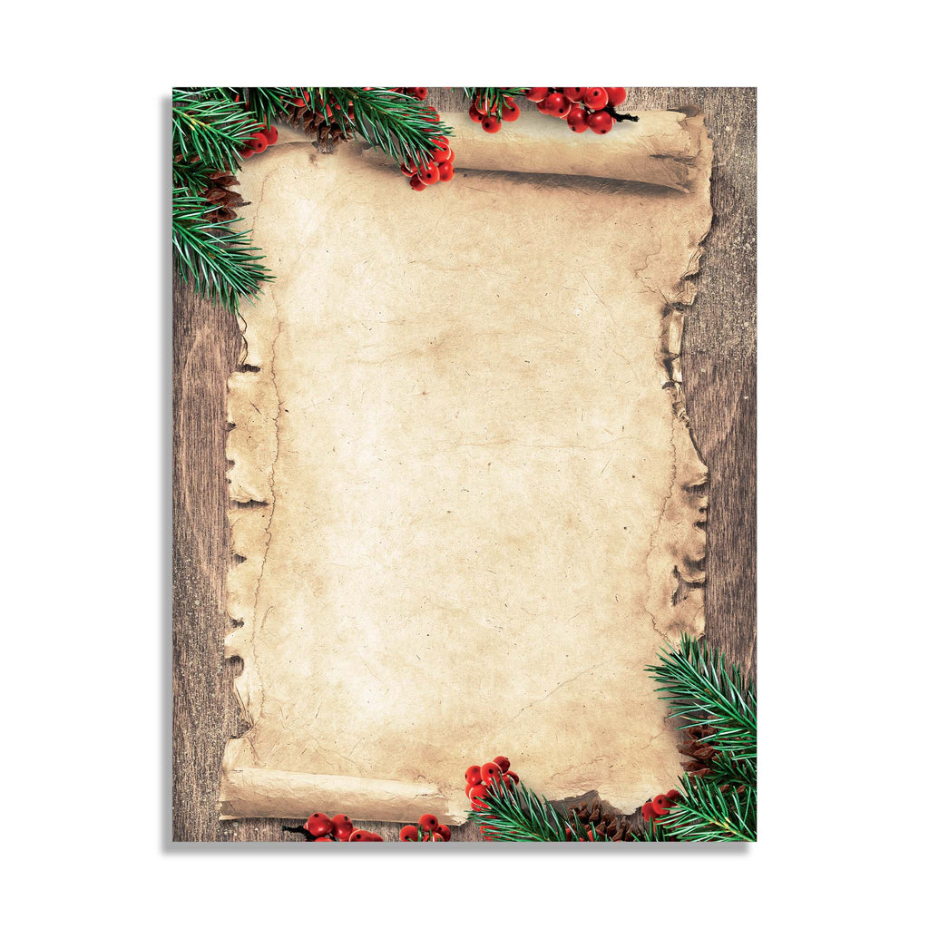 Parchment Texture Sheets - Christmas Text Happy Holidays
