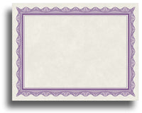 Blank Certificates - 80lb Text | Purple Border (Parchment)
