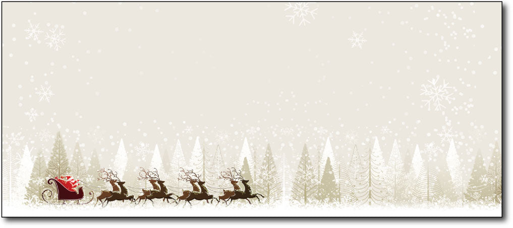 Christmas Envelopes - Santa & Reindeer - (#10 Envelopes)