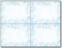 110 lb Blue Flakes 4-up Postcards, measure(8 1/2" x 11"), compatible with copier, inkjet and laser