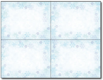 110 lb Blue Flakes 4-up Postcards, measure(8 1/2" x 11"), compatible with copier, inkjet and laser