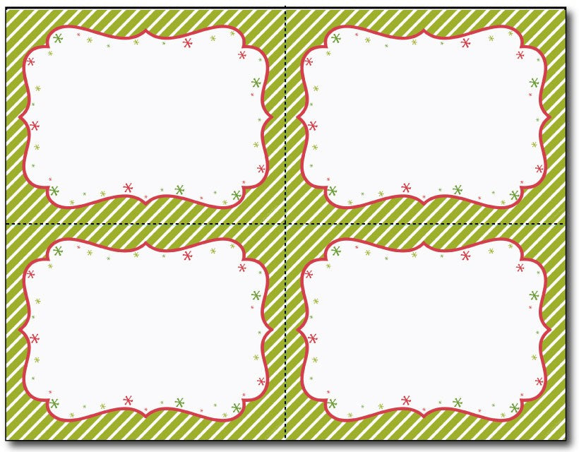 110lb Peppermint Twist 4-up Postcards Sheets , measure (8 1/2" x 11") , compatible with inkjet and laser