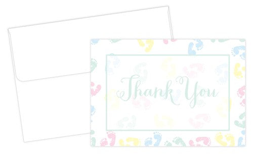 Baby Feet Thank You Note Cards