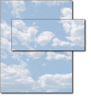 Clouds Letterhead & Envelopes - 40 Sets, Inkjet and Laser Printer Compatible