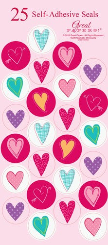 Dancing Hearts Seals - 25 Seals