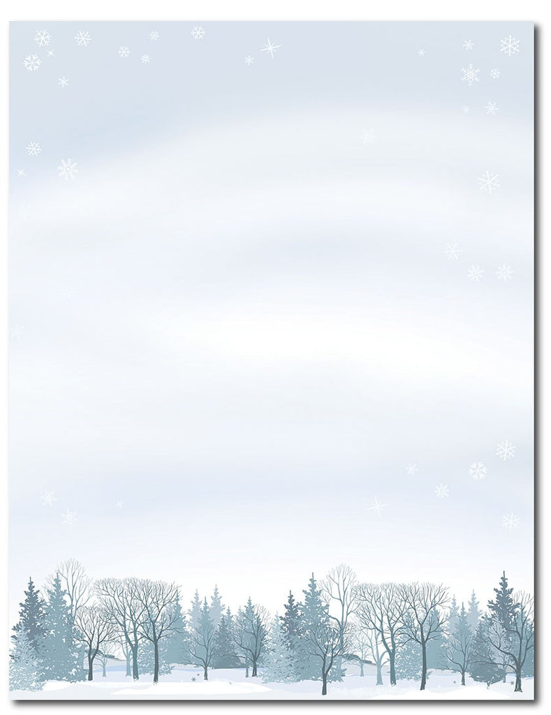 50lb Winter Wonderland Letterhead, measure(8 1/2" x 11"), compatible with inkjet and laser