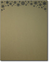 gold snowflake shimmer metallic printer paper inkjet laser 8.5 x 11 letter 40 sheets winter christmas holiday