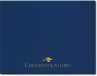 Certificate Holders - Graduation Cap (Navy & Gold Foil)