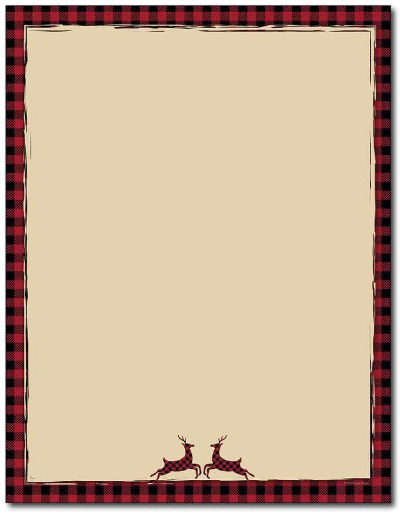 Buffalo Red Reindeer Stationery