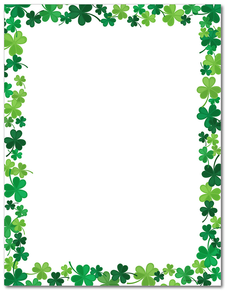 St. Patricks Day - Jolly Shamrock Letterhead - 60lb Text