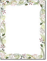 Holiday Stationery - Merry Twigs & Holly