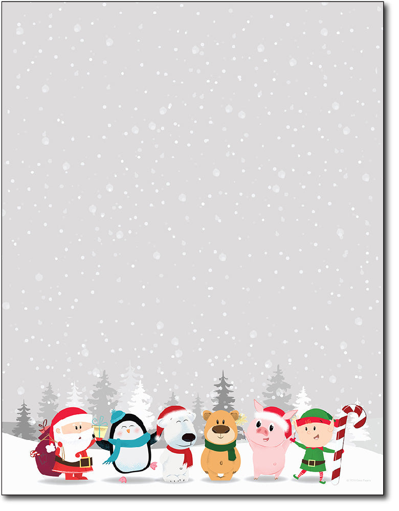 Holiday Letterhead - Winter Friends