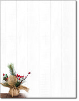 Christmas Stationery - Burlap & Berries