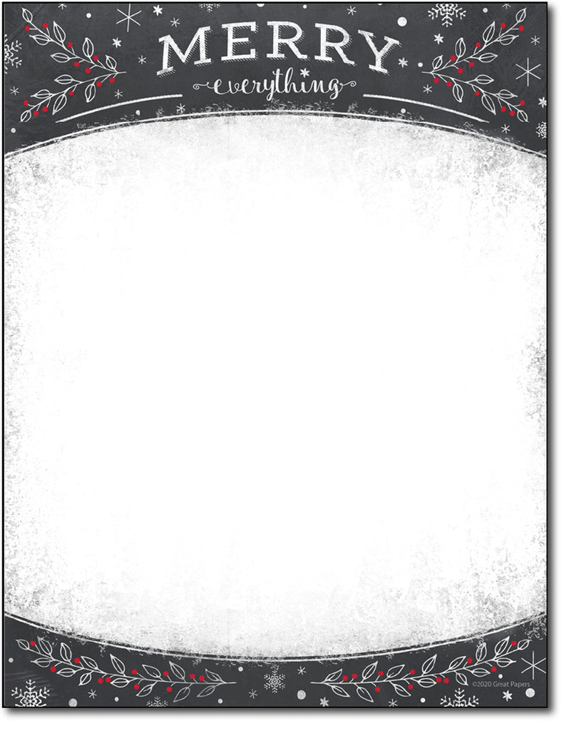 Merry Everything Christmas Holiday Stationery