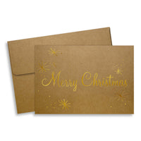 Kraft Merry Christmas - Note Card & Envelope Set