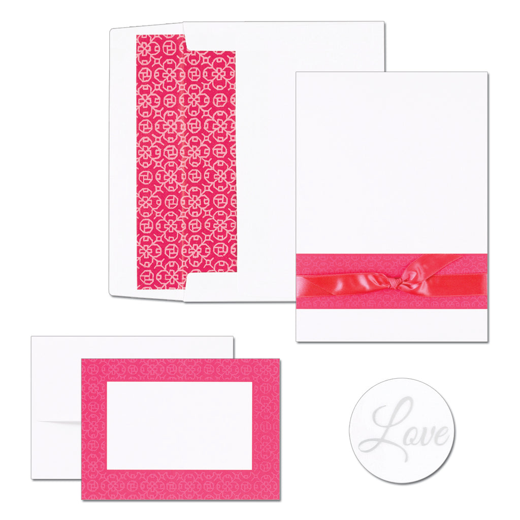 Fuchsia Band Invitation and Note Card Kit