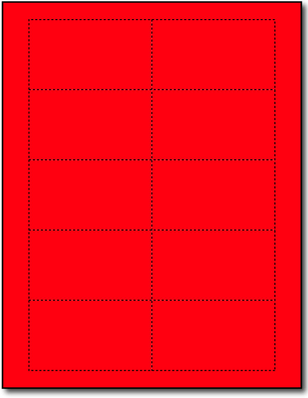 Blank Business Cards - Big Bright Red - (Matte | 65lb Cover)