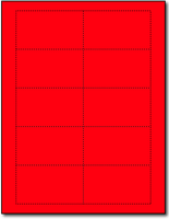 Blank Business Cards - Big Bright Red -  (Matte | 65lb Cover)