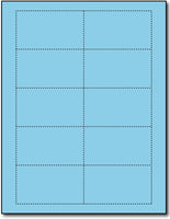 65 lb Bright Blue Business cards , measure (3 1/2" x 2") , compatible  with copier, Inkjet and laser, Matte Both sides