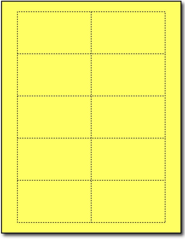 65 lb Bright Yellow cards , measure (3 1/2" x 2") , compatible with copier, Inkjet and laser, Matte Both sides
