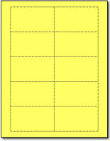 65 lb Bright Yellow cards , measure (3 1/2" x 2") , compatible  with copier, Inkjet and laser, Matte Both sides