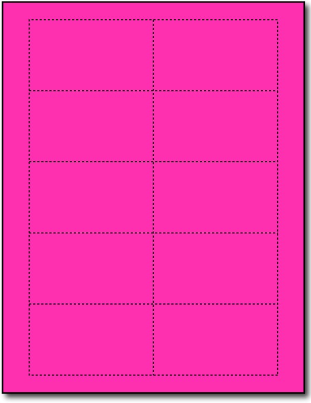 65 lb Ultra Fuhsia Business cards , measure (3 1/2" x 2") , compatible with copier, Inkjet and laser, Matte Both sides