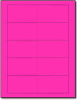 65 lb Ultra Fuhsia Business cards , measure (3 1/2" x 2") , compatible  with copier, Inkjet and laser, Matte Both sides