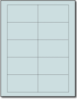 Blank Business Cards - Plain Blue | Matte - (110lb Index)