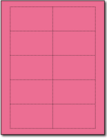 Blank Business Cards - Plain Pink | Matte - (110lb Index)
