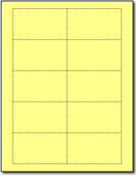 Blank Business Cards - Yellow | Matte - (110lb Index)