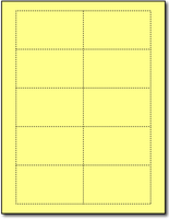 Blank Business Cards - Yellow | Matte - (110lb Index)