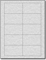 65lb Microperforated Grey Parchment Business Cards - printable on both sides
