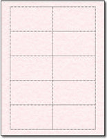65lb Microperforated  Pink Parchment Business Cards - printable on both sides