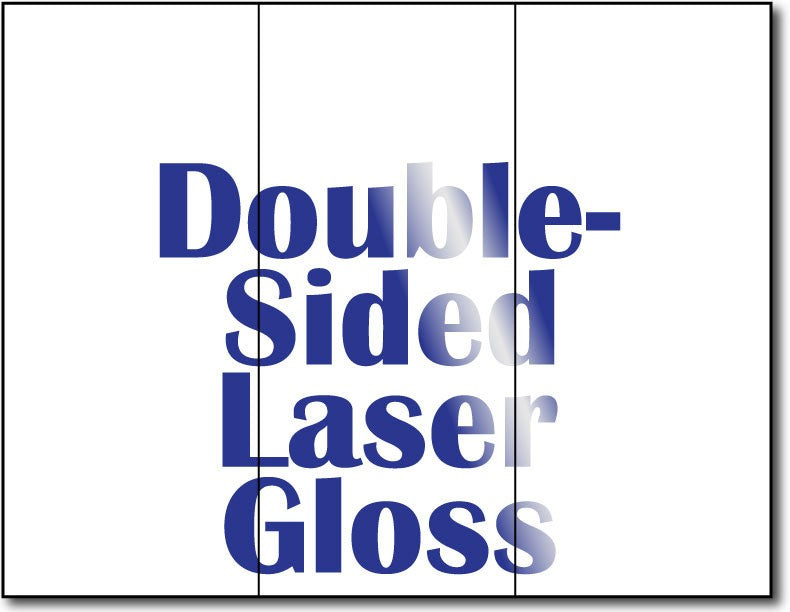 38lb Laser Gloss Brochure Paper measure 8 1/2" x 11", Gloss both sides.