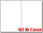 65lb White Bifold Brochures  measure 5.5" x 8.5".