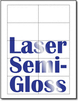 80lb Microperforated Laser Semi-Gloss Business Cards measure 3 1/2" x 2".