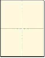 4 Microperforated Cream Postcards on an 8 1/2" x 11" Sheet.