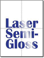 4 Microperforated Laser Semi-Gloss Postcards  on an 8 1/2" x 11" Sheet.