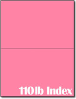 2 Microperforated Index Pink Jumbo Postcards on an 8 1/2" x 11" Sheet.