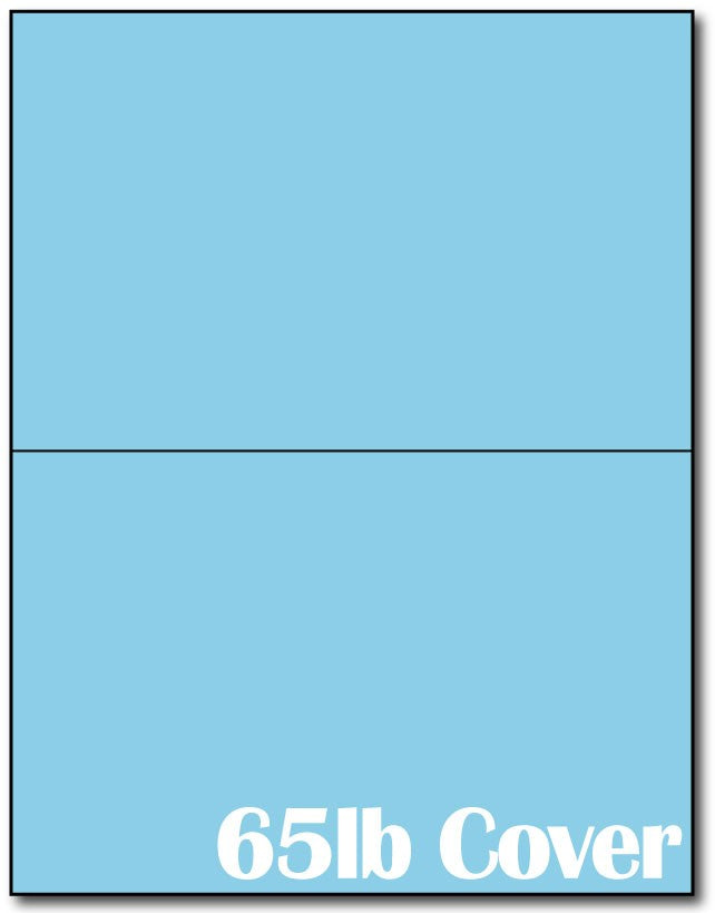65 lb 2-Up Jumbo Postcards, measure (5 1/2" x 8 1/2") , compatible with copier, Inkjet and laser, Matte Both sides