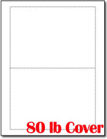 80lb Microperforated Blank White Postcards measure 5" x 7".